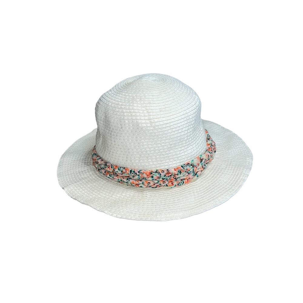 MELROSE AND MARKET Braided Trim Panama Hat in Ivory Combo Women’s One Size